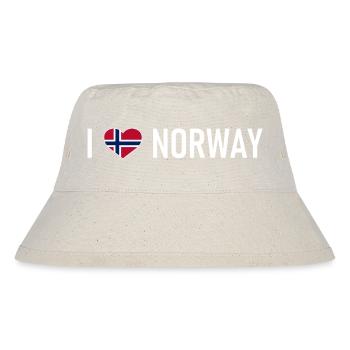 I love Norway - Norge - Norwegen - Herz - Liebe - Stanley/Stella recycelter Bucket Hat - Naturweiß - Vorne