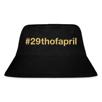 born on April 29 Birthday birthday - Stanley/Stella Recycled Bucket Hat - black - Front