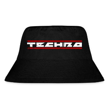 Techno - Stanley/Stella recycelter Bucket Hat - Schwarz - Vorne