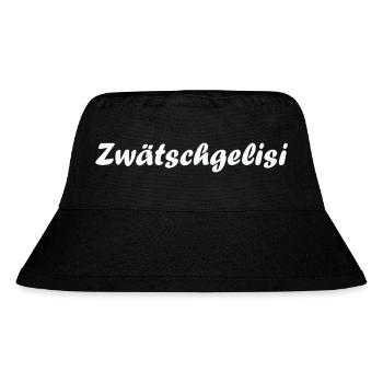 Zwätschgelisi - Stanley/Stella recycelter Bucket Hat - Schwarz - Vorne