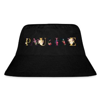Pauline - Stanley/Stella recycelter Bucket Hat - Schwarz - Vorne
