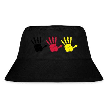 Handprint Trio - Stanley/Stella Recycled Bucket Hat - black - Front