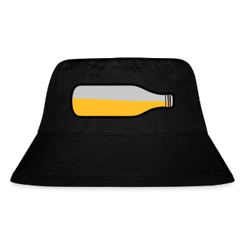 Lying beer bottle - Stanley/Stella Recycled Bucket Hat - black - Front