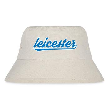 Leicester Blue Script Design - Stanley/Stella Recycled Bucket Hat - natural - Front