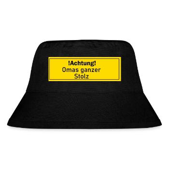 Omas Stolz Oma Liebling Geschenk Geschenkidee - Stanley/Stella recycelter Bucket Hat - Schwarz - Vorne