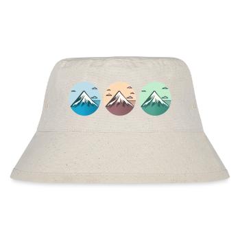 Mountain Landscape Geometric Art - Stanley/Stella Recycled Bucket Hat - natural - Front