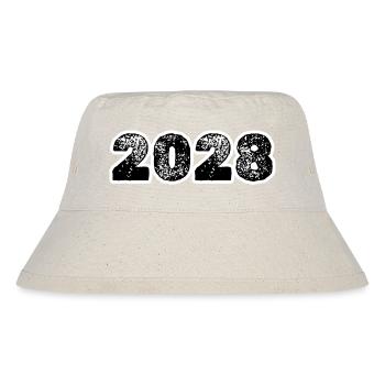 Jahrgang 2028 - Stanley/Stella recycelter Bucket Hat - Naturweiß - Vorne