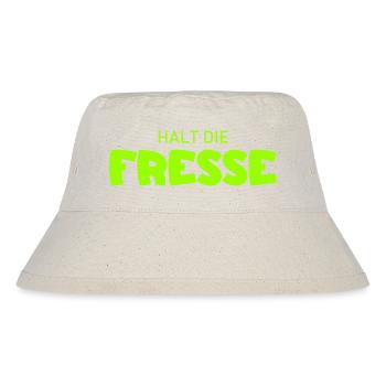 Halt die Fresse - Cooler Spruch - Stanley/Stella recycelter Bucket Hat - Naturweiß - Vorne