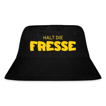 Halt die Fresse - Cooler Spruch - Stanley/Stella recycelter Bucket Hat - Schwarz - Vorne