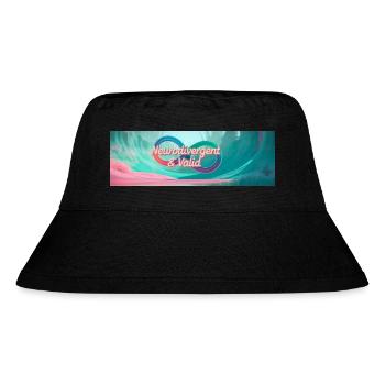 Neurodivergent & Valid - Stanley/Stella recycelter Bucket Hat - Schwarz - Vorne