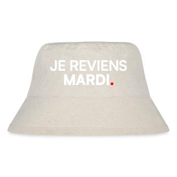 JE REVIENS MARDI – Humour travail lundi - Bob recyclé Stanley/Stella - blanc naturel - Devant