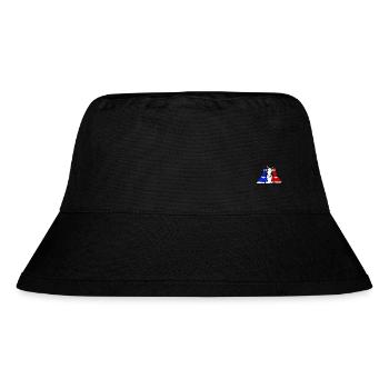 Blau Weiß Rot Pferde - Stanley/Stella recycelter Bucket Hat - Schwarz - Vorne