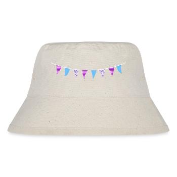 Blue and Purple Bunting - Stanley/Stella Recycled Bucket Hat - natural - Front