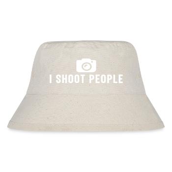 I shoot People - Stanley/Stella recycelter Bucket Hat - Naturweiß - Vorne