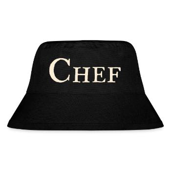 Chef - Stanley/Stella recycelter Bucket Hat - Schwarz - Vorne