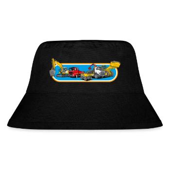 Baumaschinen Park - Stanley/Stella recycelter Bucket Hat - Schwarz - Vorne