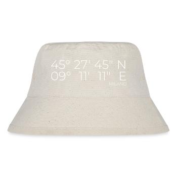 coordinates Milano, Italy - Stanley/Stella Recycled Bucket Hat - natural - Front