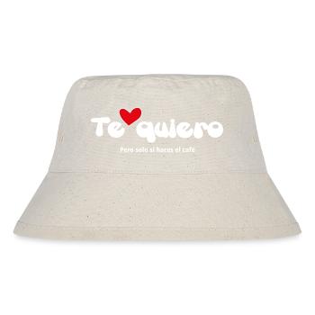 "ICH LIEBE DICH" - Lustige Zitate Paare 12 - Stanley/Stella recycelter Bucket Hat - Naturweiß - Vorne