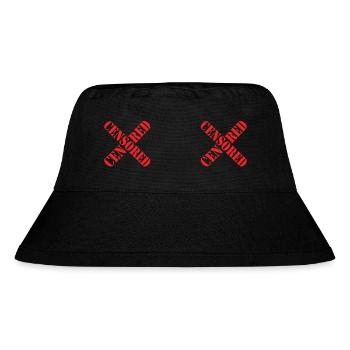 Funny Style Gift Women's Censored Breasts - Stanley/Stella Recycled Bucket Hat - black - Front