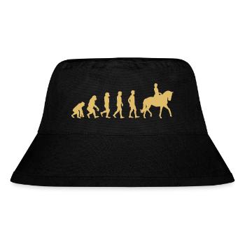 Pferd Reiten Evolution - Stanley/Stella recycelter Bucket Hat - Schwarz - Vorne