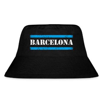 Barcelona Vintage - Stanley/Stella recycelter Bucket Hat - Schwarz - Vorne