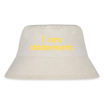 Aussage txt gelb - Stanley/Stella recycelter Bucket Hat - Naturweiß - Vorne