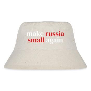 make russia small again - Stanley/Stella recycelter Bucket Hat - Naturweiß - Vorne