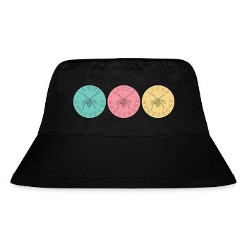 Drei herzliche Wünsche - Stanley/Stella recycelter Bucket Hat - Schwarz - Vorne