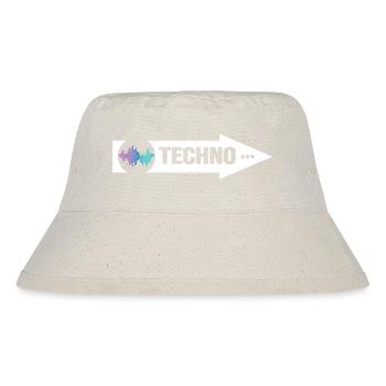 rave hard beats techno ballern dorfdisco bass - Stanley/Stella recycelter Bucket Hat - Naturweiß - Vorne