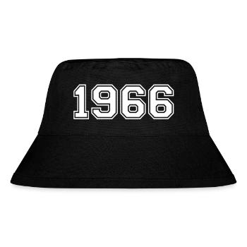 1966 - Stanley/Stella recycelter Bucket Hat - Schwarz - Vorne