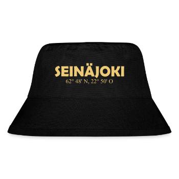 Seinäjoki - Finland - Coordinates - Longitude - Stanley/Stella Recycled Bucket Hat - black - Front