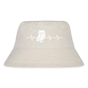 Owl Heartbeat - Stanley/Stella recycelter Bucket Hat - Naturweiß - Vorne