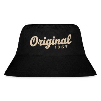Geburtstagsgeschenk 1967 | Geboren 1967 - Stanley/Stella recycelter Bucket Hat - Schwarz - Vorne