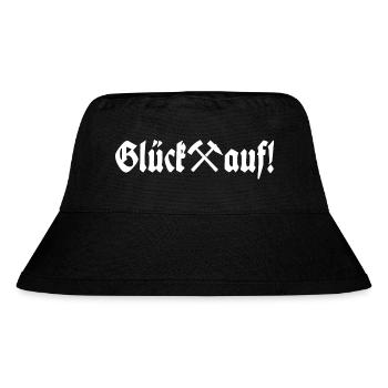 Bergbau - Glück auf - Schacht - Kohlegrube - Stanley/Stella recycelter Bucket Hat - Schwarz - Vorne