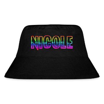 nicole rs regenbogen - Stanley/Stella recycelter Bucket Hat - Schwarz - Vorne