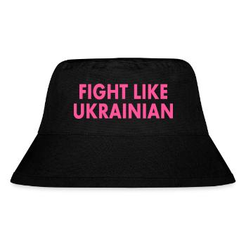 Fight like ukrainian - Stanley/Stella recycelter Bucket Hat - Schwarz - Vorne