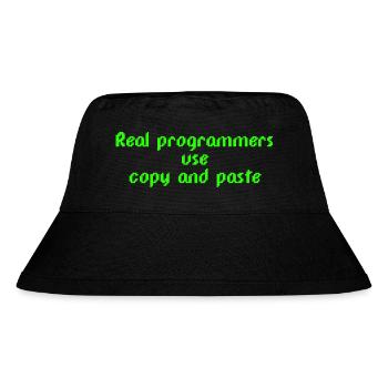 Real programmers use copy and paste - Stanley/Stella Recycled Bucket Hat - black - Front