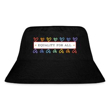 Gleichheit für alle Pride-Merchandise - Stanley/Stella recycelter Bucket Hat - Schwarz - Vorne