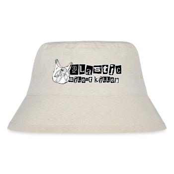 Plastik // Stiller Killer // Illustration - Stanley/Stella recycelter Bucket Hat - Naturweiß - Vorne