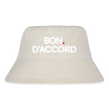 GOOD. AGREE | Minimal design, subtle humor - Stanley/Stella Recycled Bucket Hat - natural - Front