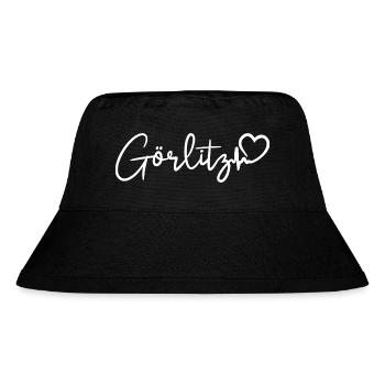 Görlitz Herzschlag - Stanley/Stella recycelter Bucket Hat - Schwarz - Vorne