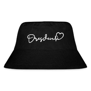 Dresden Herzschlag Dresden - Stanley/Stella recycelter Bucket Hat - Schwarz - Vorne