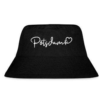Potsdam Herzschlag - Stanley/Stella recycelter Bucket Hat - Schwarz - Vorne