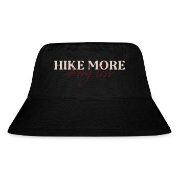 Hike more worry less - Stanley/Stella recycelter Bucket Hat - Schwarz - Vorne