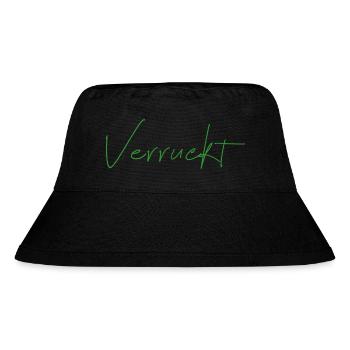 Verruckt - Stanley/Stella recycelter Bucket Hat - Schwarz - Vorne