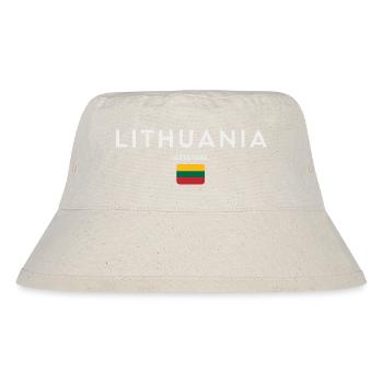 Litauische Flagge, Litauischer Stolz - Stanley/Stella recycelter Bucket Hat - Naturweiß - Vorne