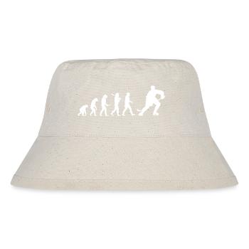 Evolution Hockey! Eis-Hockey! Ice-Hockey - Stanley/Stella recycelter Bucket Hat - Naturweiß - Vorne