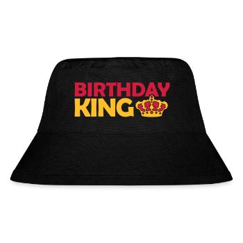 Birthday King Party Logo - Stanley/Stella recycelter Bucket Hat - Schwarz - Vorne