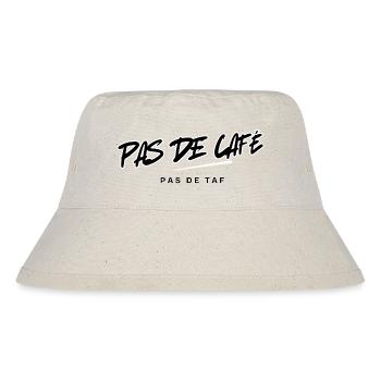 No Coffee Typographic Design - Stanley/Stella Recycled Bucket Hat - natural - Front