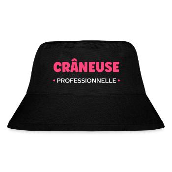 Crane - Stanley/Stella recycelter Bucket Hat - Schwarz - Vorne